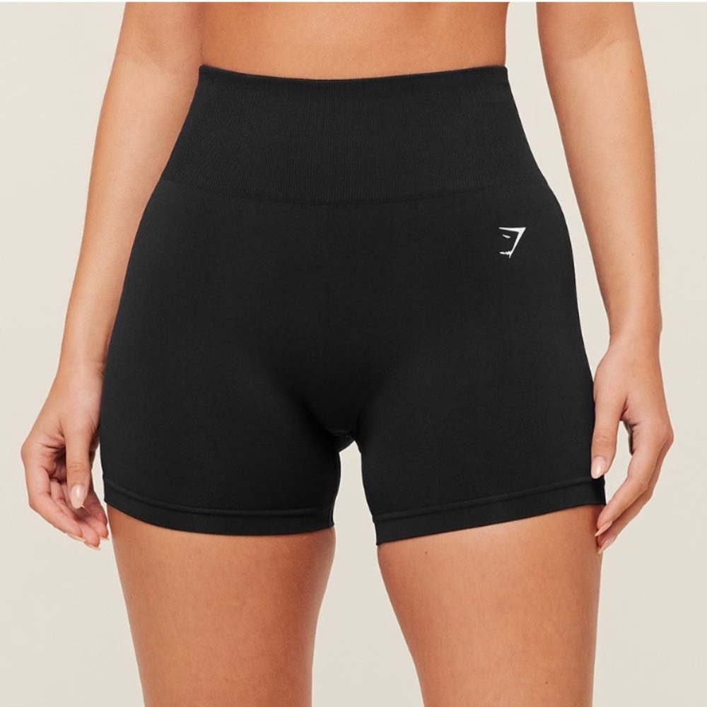 Gymshark Everday Seamless High Waisted Spandex Black Athletic Shorts